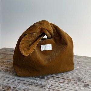 MERIT Brown Corduroy Cosmetic Knot Bag